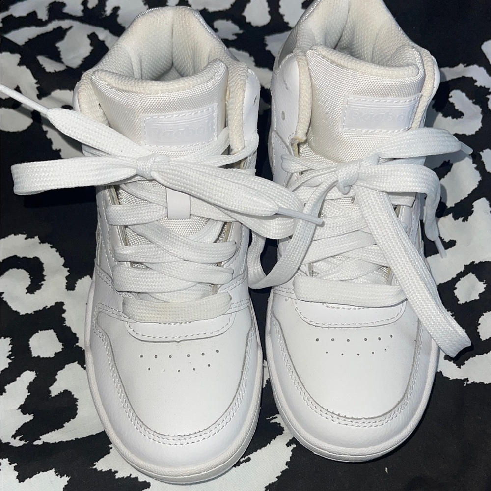 Kids White High-Top Sneakers